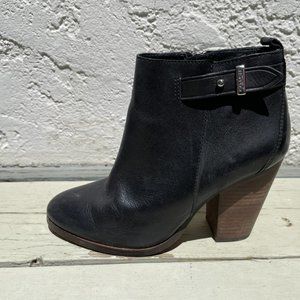 Coach black heeled booties